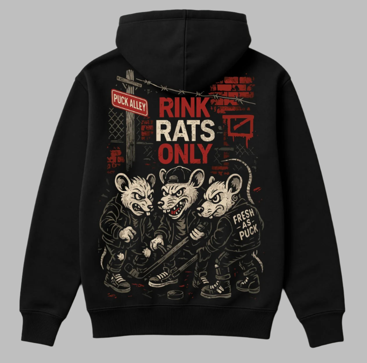 Rink Rats Only Hockey Hoodie | Fresh As Puck