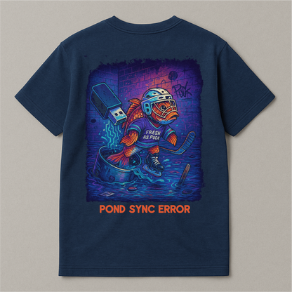 Pond Sync Error Hockey T-Shirt | Fresh as Puck