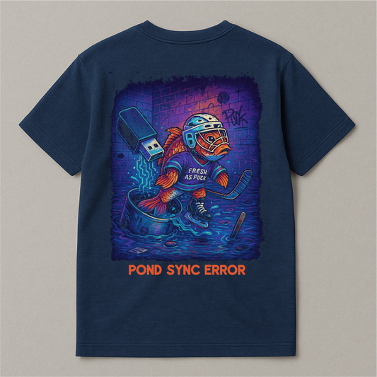Pond Sync Error Hockey T-Shirt | Fresh as Puck